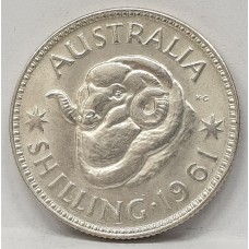 AUSTRALIA 1961 . ONE 1 SHILLING . FULL LUSTRE
